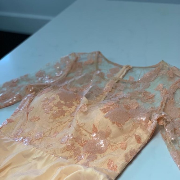 Orange peachy formal/party maxi dress - Picture 3 of 5